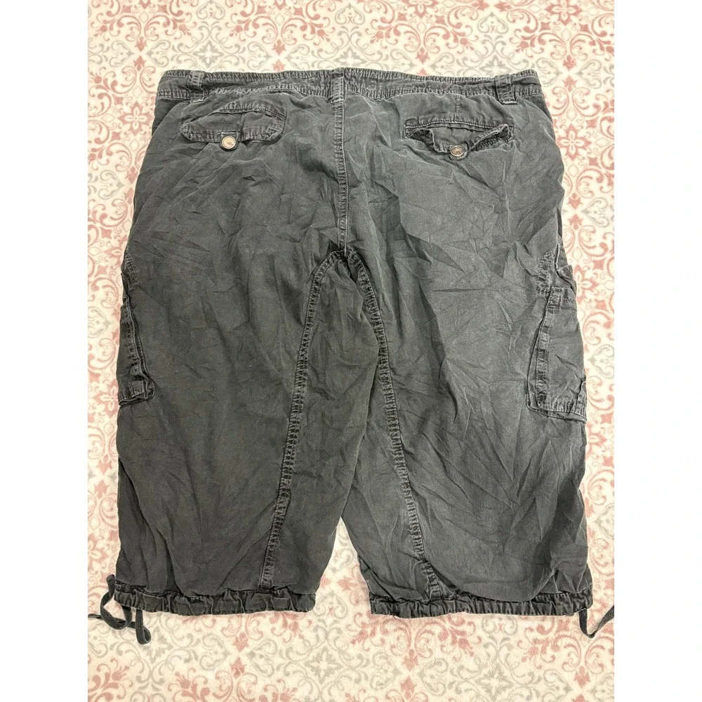 XRAY Jeans Mens Cargo Shorts Faded Black Cotton Utility Pockets Size 42 - Picture 9 of 11